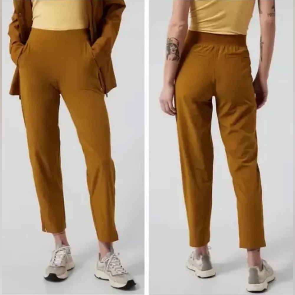 ATHLETA Brooklyn Ankle Pants‎ Brass Yellow, Size 4